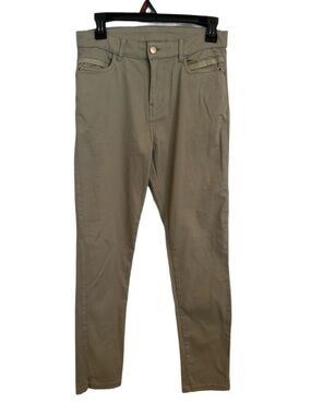 Hublot Mode Marine Women's Skinny Stretch Pants Khaki Green Euro 38 US 6/8